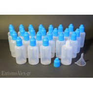 x25  50ml HDPE childproof cap dropper bottles
