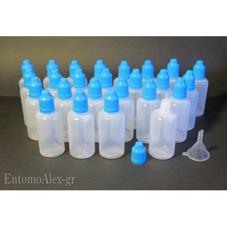 x5   50ml HDPE childproof cap dropper bottles