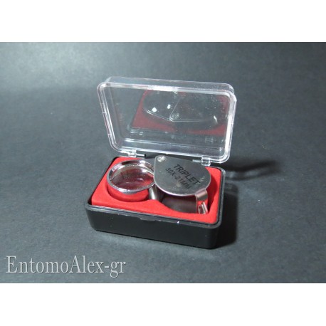 30x metal loupe magnifier folding  glass lens