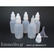 x5   15ml HDPE childproof cap dropper bottles