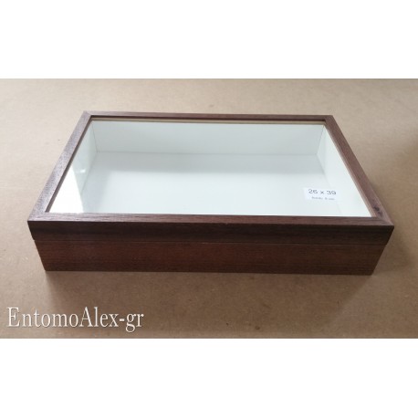 entomological wooden box  26x39 CLEAR 8cm