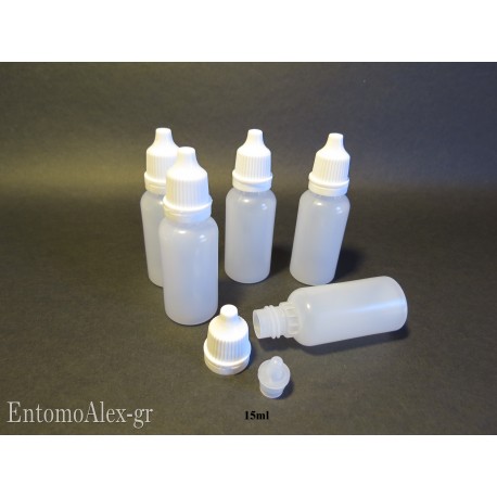 x5   15ml HDPE normal cap dropper bottles