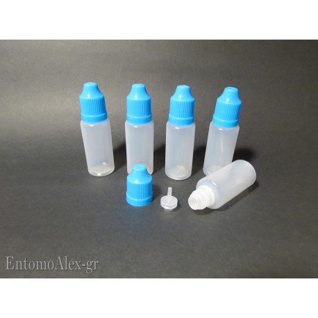 x5   15ml HDPE childproof cap dropper bottles