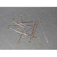 0.5x47 CLEAR YELLOW glass headed insects mounting pins