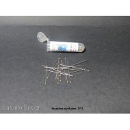 N° 3 spilli entomologici acciaio anticorrosione