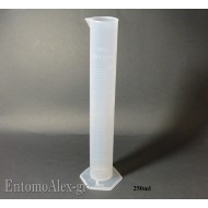 250ml BIANCO cilindro graduato plastica forma alta